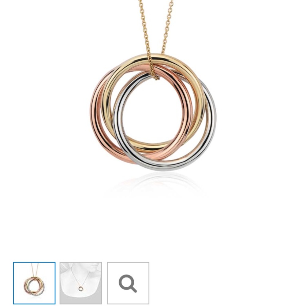 Tri color 14k pendant